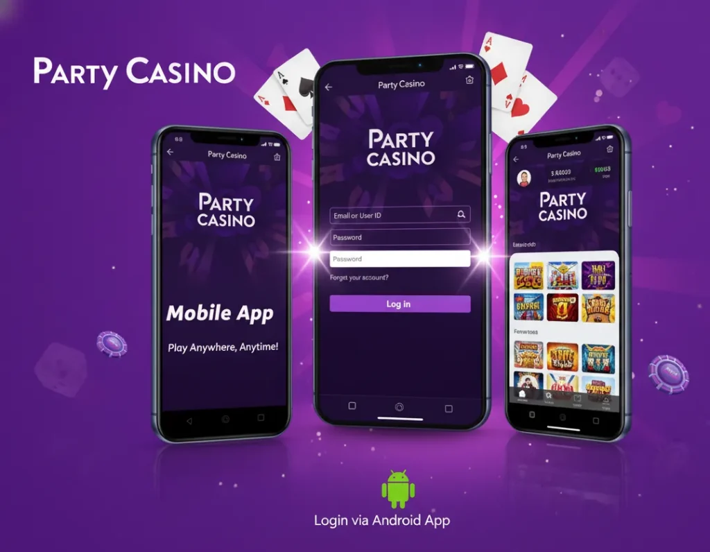 Party Casino Login via App