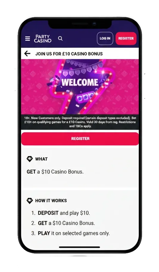 Party Casino Bonus Code
